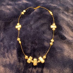 Handcrafted necklace and earring set